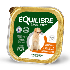 Equilibre & Instinct паштет для собак зрелого возраста с мясом птицы и зеленым горошком 300г*9шт