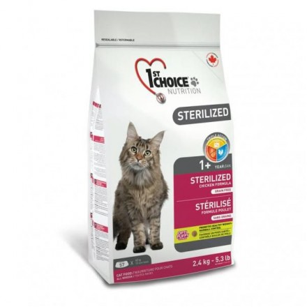 1st Choice Sterilized Chicken сухой корм для стерилизованных кошек 2,4 кг