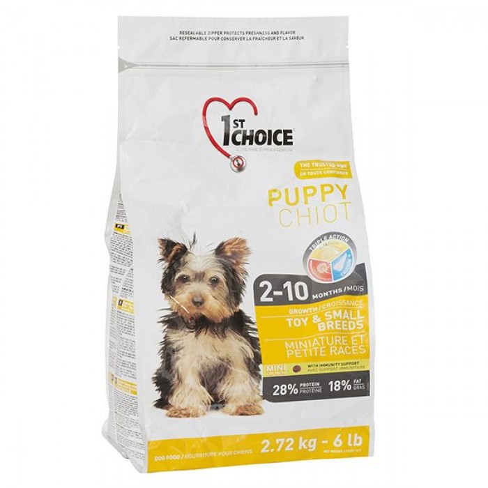 1st Choice Puppy Toy & Small Chicken сухий корм для цуценят малих та міні порід з куркою 2,72 кг