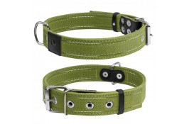 Collar двойной брезентовый ошейник со светоотражающей нитью для собак XL