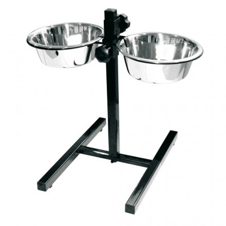 CROCI DINNER SET двойная металлическая миска на штативе для собак гигантских пород 2х4,75 л