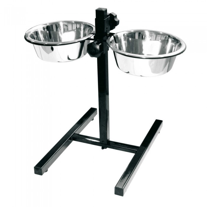 CROCI DINNER SET двойная металлическая миска на штативе для собак гигантских пород 2х4,75 л