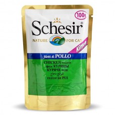 Schesir Kitten Chicken Fillet влажный корм для котят с курицей в желе 100 г
