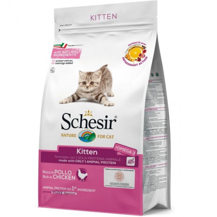SCHESIR CAT KITTEN сухой корм для котят с курицей 1,5 кг
