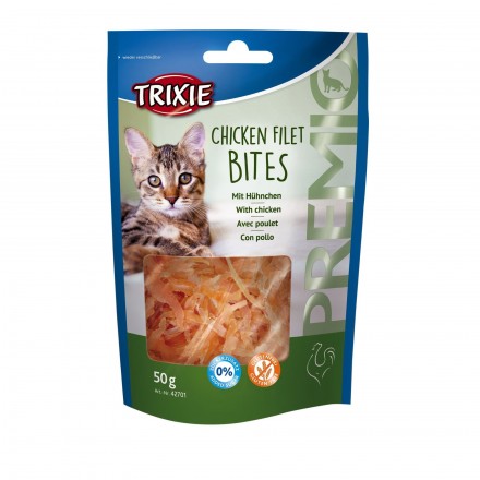 Trixie PREMIO Chicken Filet Bites лакомство для котов с куриным филе 50гр