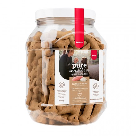 Mera good snacks pure sensitive Truthahn & Reis ласощі з індичкою та рисом 600 г