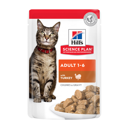 Hill's Science Plan Adult вологий корм для котів з індичкою 85 г*12 шт