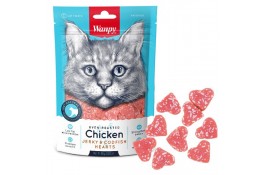Wanpy Chicken Jerky & Codfish Hearts лакомство для котов сердечки с курицей и треской 80 г