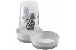 MODERNA TASTY CATS IN LOVE Автокормушка/Автопоилка (белая) 1,5 л