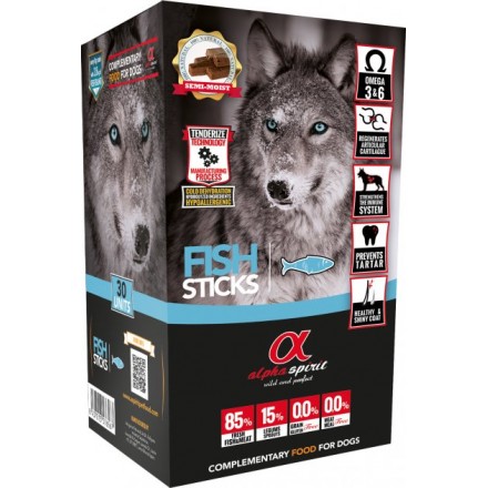 Alpha Spirit Dog Sticks Fish полувлажные лакомства для собак из рыбы 30*10г (палочки)