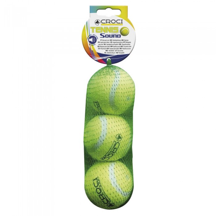 Croci игрушка для собак "Мяч тенисный в упаковке" с пищалкой 6,5 см