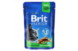 Brit Premium Cat pouch курка для стерилізованих 100г*24шт
