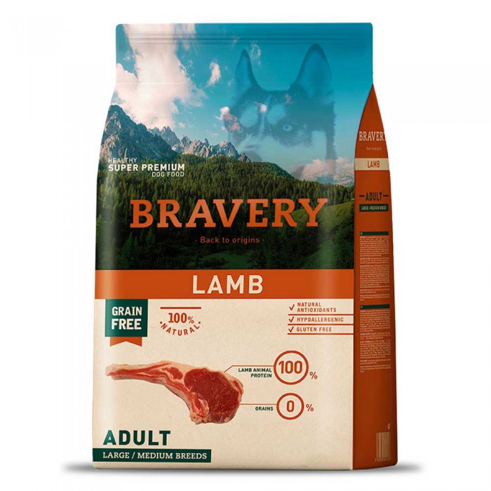 Bravery Lamb Large/Medium Adult сухой корм для собак средних и крупных пород с ягненком 4 кг