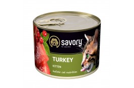 Savory Cat Can Kitten индейка 200g