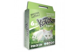 KOTIX TOFU Green Tea соевый наполнитель для кошек с ароматом зеленого чая 6 л