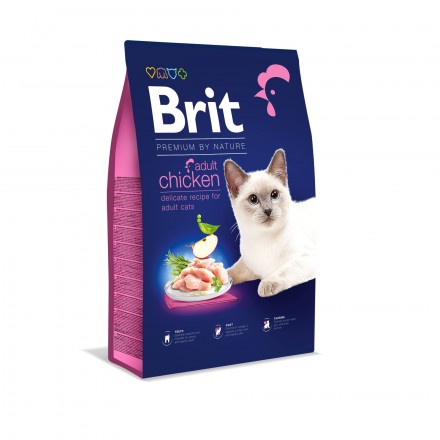 Brit Premium by Nature Cat Adult Chicken 8 кг (для взрослых котов с курицей)