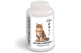 ProVET Профилайн Актив Комплекс + вывод шерсти у котов 180 табл.