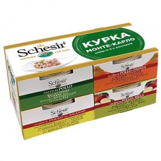 Schesir набір вологого корму для дорослих собак з куркою в желе (4 шт.х 150 г)
