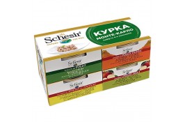 Schesir набір вологого корму для дорослих собак з куркою в желе (4 шт.х 150 г)