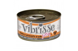 VIBRISSE JELLY вологий корм для кішок з тунцем та шинкою в желе 70 г