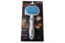 AnimAll Groom силиконовая расческа для животных (голубая)