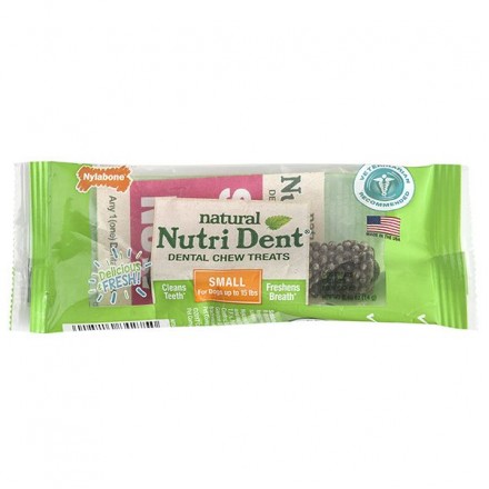 Nylabone Nutri Dent Natural Small ласощі для чистки зубів у собак малих порід 40шт/уп