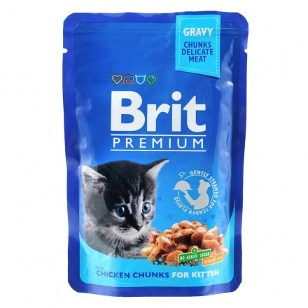 Brit Premium Cat pouch курка для кошенят 100г*24шт