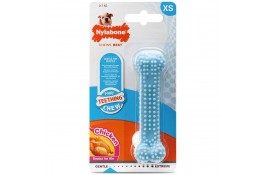 Nylabone Puppy Chew Dental Bone для щенков мини пород с ароматом курицы (голубая) 9,5см