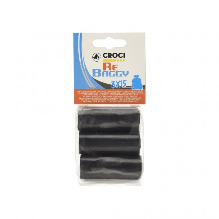 Croci JOYPET ECO пакеты для уборки за собаками (черные) 3 рулона х 15 шт.