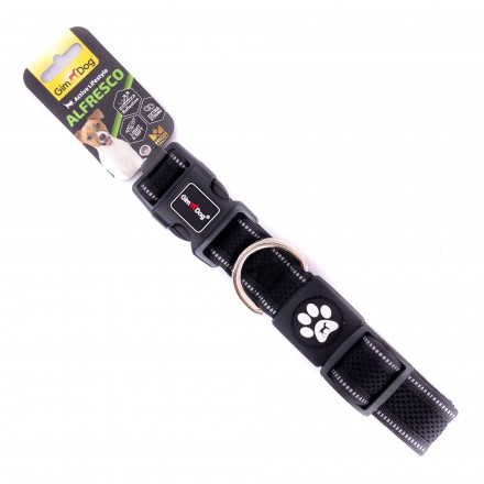 GimDog Alfresco ошейник из двойного неопрена для собак крупных и гигантских пород (черный) L-XL