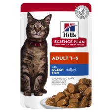 Hill's Science Plan Adult влажный корм для кошек с океанической рыбой 85 г*12 шт
