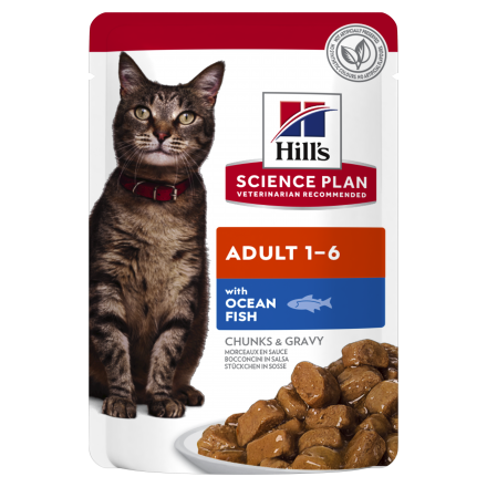 Hill's Science Plan Adult вологий корм для котів з океанічною рибою 85 г*12 шт