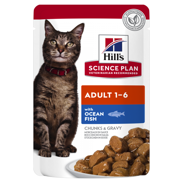 Hill's Science Plan Adult влажный корм для кошек с океанической рыбой 85 г*12 шт