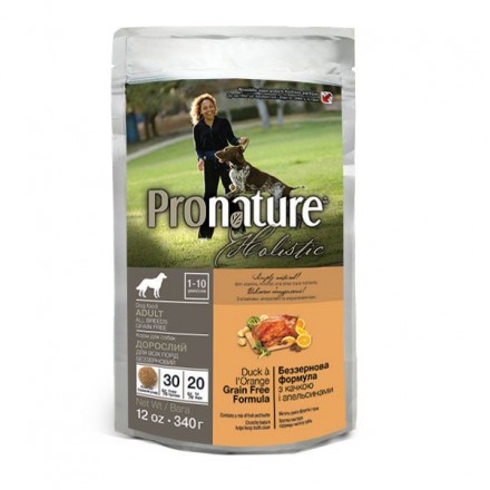 Pronature Holistic Dog Duck & Orange сухий корм для собак з качкою та апельсинами 0,34 кг