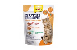 GimCat Nutri Pockets Malt & Vitamin Mix - мікс подушечок для котів 150г  