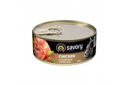 Savory Cat Can Adult Sterilised курица  100g