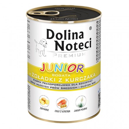 Dolina Noteci Premium вологий корм для цуценят з курячими шлунками 400 г