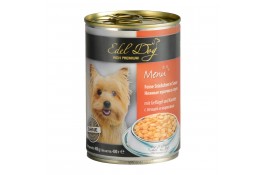 Edel Dog Шматочки з птицею й морквою в соусі для собак​ 400g