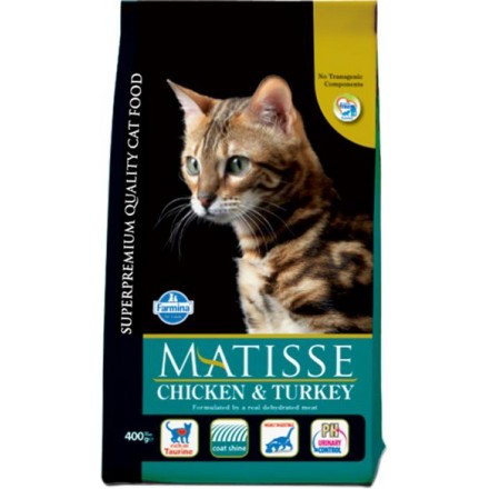 Farmina Matisse Adult Chicken & Turkey сухой корм для котов с курицей и индейкой 0,4 кг