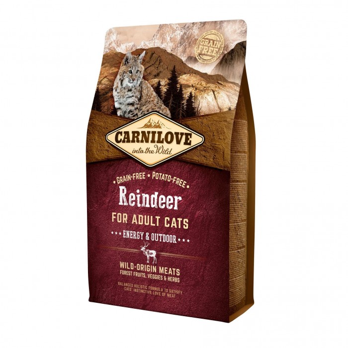 Carnilove Cat Energy and Outdoor с олениною и кабаном для активных кошек 2 kg