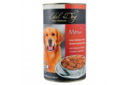 Edel Dog Шматочки з кроликом і рисом в соусі для собак 1,2kg