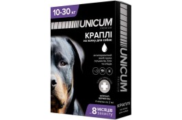 Unicum COMPLEX капли от блох, клещей и гельминтов на холке для собак 10-30 кг