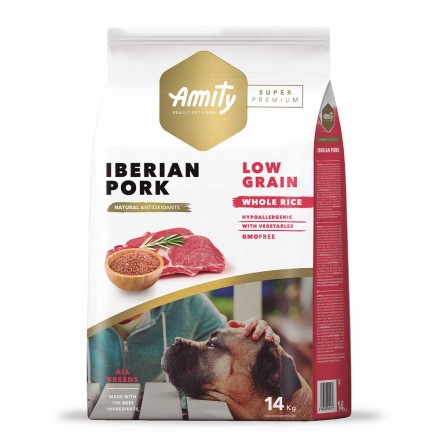 Amity Super Premium Iberian Pork сухий корм для собак з іберійською свининою 14 кг