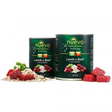 NUEVO DOG SENIOR Lamb & Beef влажный корм для пожилых собак 400 г