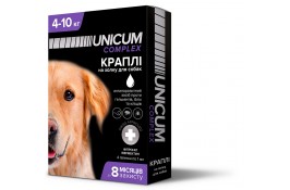 Unicum COMPLEX капли от блох, клещей и гельминтов на холке для собак 4-10 кг