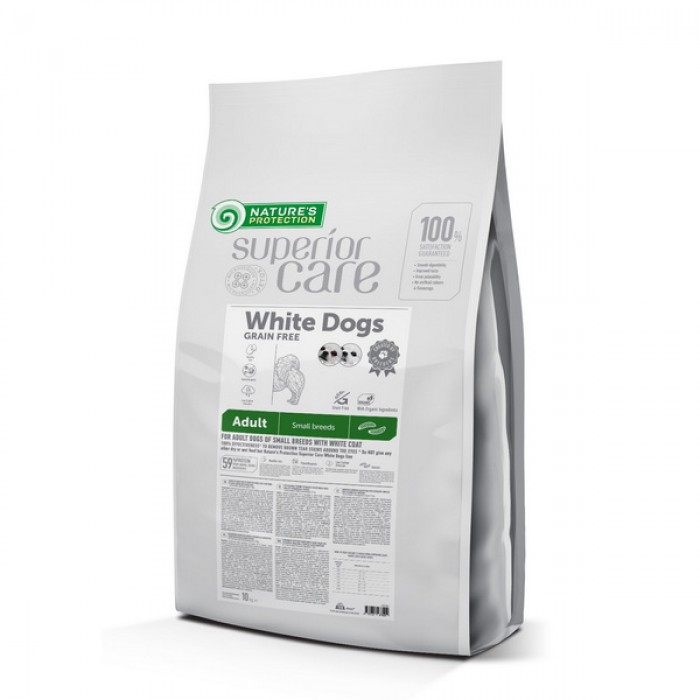 Nature's Protection Superior Care White Dogs Grain Free with Insect Adult Small Breeds з білою шерстю 10 кг