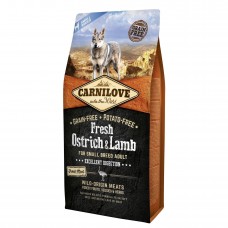 Carnilove Fresh Ostrich and Lamb for Small Breed Dogs із м’ясом страуса та ягняти для дорослих собак малих порід 6 kg