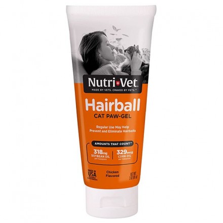 Nutri-Vet Hairball Chicken гель с курицей для выведения шерсти у кошек 89 мл