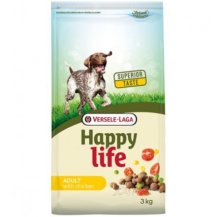 Happy Life Adult with Chicken сухой корм для собак с курицей 4кг