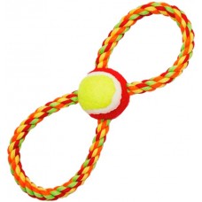 Croci игрушка для собак "Канат восьмерка с мячиком" 28 см